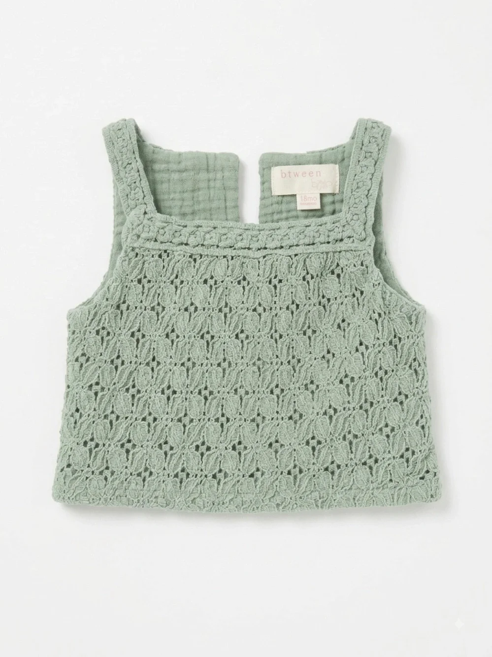 Unbranded Kids Sage Crochet Tank & Cargo Pants Set